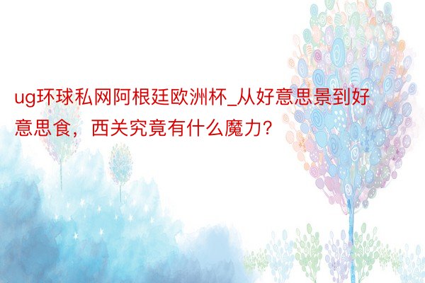 ug环球私网阿根廷欧洲杯_从好意思景到好意思食，西关究竟有什么魔力？