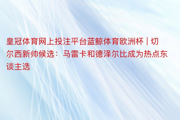 皇冠体育网上投注平台蓝鲸体育欧洲杯 | 切尔西新帅候选：马雷卡和德泽尔比成为热点东谈主选